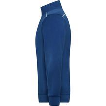 Workwear Half-Zip Sweat - SOLID - - Sweatshirt mit Stehkragen, Reißverschluss und Kontrastpaspel [Gr. 4XL] (blau) (Art.-Nr. CA185699)