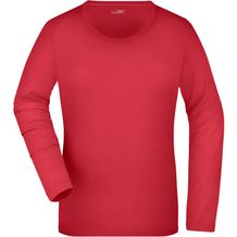 Ladies' Stretch Shirt Long-Sleeved - Langarm Shirt aus weichem Elastic-Single-Jersey [Gr. L] (pink) (Art.-Nr. CA186836)