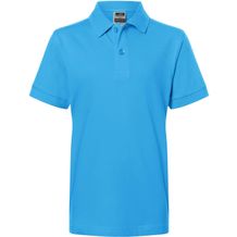 Classic Polo Junior - Hochwertiges Polohemd mit Armbündchen [Gr. S] (aqua) (Art.-Nr. CA187385)