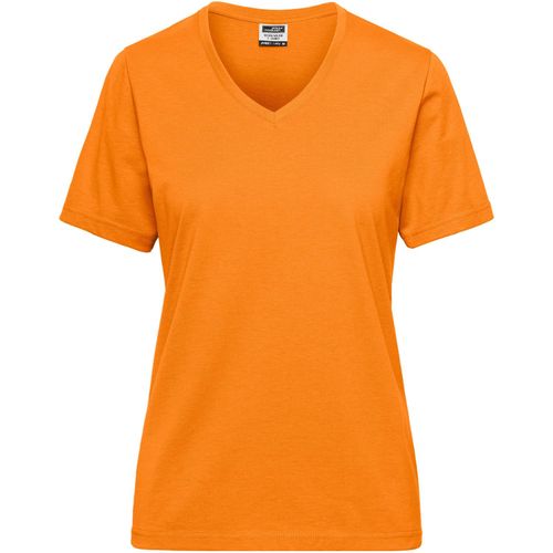 Ladies' BIO Workwear T-Shirt - Strapazierfähiges und pflegeleichtes T-Shirt [Gr. 3XL] (Art.-Nr. CA187819) - Materialmix aus gekämmter, ringgesponne...