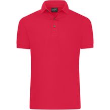 Men's Mercerised Polo Slim Fit - Slim-Fit Polo in Premiumqualität [Gr. S] (light-red) (Art.-Nr. CA188854)