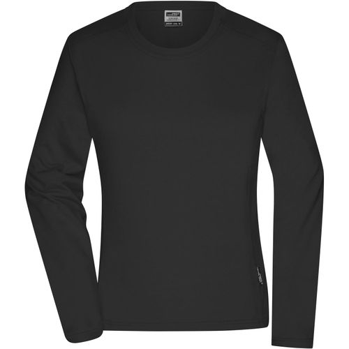 Ladies' Workwear-Longsleeve-T - Strapazierfähiges und pflegeleichtes Langarm Shirt [Gr. 4XL] (Art.-Nr. CA190273) - Materialmix aus gekämmter, ringgesponne...