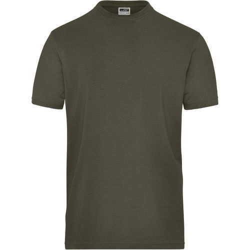 Men's BIO Stretch-T Work - T-Shirt aus weichem Elastic-Single-Jersey [Gr. 4XL] (Art.-Nr. CA190371) - Gekämmte, ringgesponnene BIO-Baumwolle,...