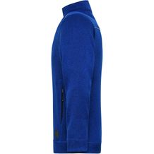 Men's Knitted Workwear Fleece Jacket - Pflegeleichte Strickfleece-Jacke (dark-royal-melange / navy) (Art.-Nr. CA191019)