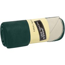 Bonded Fleece Blanket - Hochwertige zweischichtige Fleecedecke für Büro, Gastronomie oder für zuhause (dark-green/cream) (Art.-Nr. CA193138)