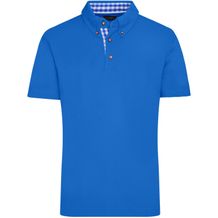 Men's Traditional Polo - Klassisches Polo im Trachtenlook [Gr. M] (royal/royal-white) (Art.-Nr. CA193408)