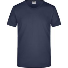 Men's Slim Fit V-T - Figurbetontes V-Neck-T-Shirt [Gr. L] (navy) (Art.-Nr. CA193851)