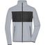 Men's Fleece Jacket - Fleecejacke im Materialmix [Gr. L] (light-melange/black) (Art.-Nr. CA195946)