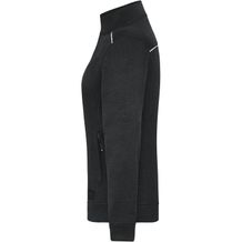 Ladies' Knitted Workwear Fleece Jacket - Pflegeleichte Strickfleece-Jacke (black / black) (Art.-Nr. CA197082)
