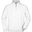 Round-Neck Zip - Sweatshirt mit Stehkragen und kurzem Reißverschluss [Gr. XXL] (white) (Art.-Nr. CA197403)