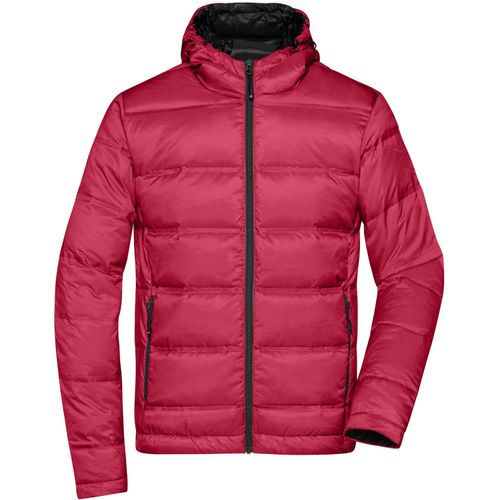Men's Hooded Down Jacket - Daunenjacke mit Kapuze in neuem Design, Steppung der Jacke ist geklebt und nicht genäht [Gr. XXL] (Art.-Nr. CA198007) - Softes, leichtes, wind- und wasserabweis...