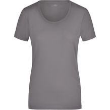 Ladies' Stretch Round-T - T-Shirt aus weichem Elastic-Single-Jersey [Gr. L] (charcoal) (Art.-Nr. CA198497)