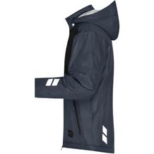 Padded Hardshell Workwear Jacket - Professionelle, wattierte, wind- und wasserdichte, atmungsaktive Arbeitsjacke für extreme Wetterbedingungen [Gr. M] (schwarz / grau) (Art.-Nr. CA200198)