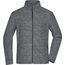 Men's Fleece Jacket - Fleecejacke in modischer Melange-Optik [Gr. L] (grey-melange/anthracite) (Art.-Nr. CA200857)