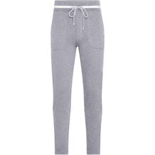 Men's Jog-Pants - Sweat-Hose im modischen Design [Gr. XL] (grey-heather/white) (Art.-Nr. CA200870)