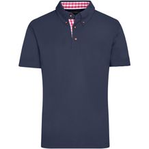 Men's Traditional Polo - Klassisches Polo im Trachtenlook [Gr. S] (navy/red-white) (Art.-Nr. CA200888)