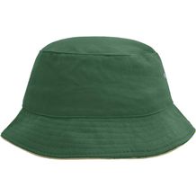 Fisherman Piping Hat - Trendiger Hut aus weicher Baumwolle [Gr. S/M] (dark-green/beige) (Art.-Nr. CA201686)