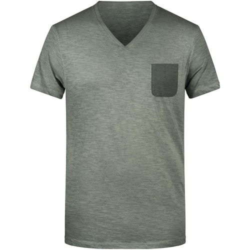 Men's Slub-T - T-Shirt im Vintage-Look [Gr. M] (Art.-Nr. CA203047) - Single Jersey aus Flammgarn und gekämmt...