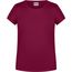 Girls' Basic-T - T-Shirt für Kinder in klassischer Form [Gr. S] (wine) (Art.-Nr. CA204553)