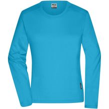 Ladies' Workwear-Longsleeve-T - Strapazierfähiges und pflegeleichtes Langarm Shirt [Gr. 3XL] (Turquoise) (Art.-Nr. CA205514)