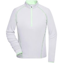 Ladies' Sports Shirt Longsleeve - Langarm Funktionsshirt für Fitness und Sport [Gr. L] (white/bright-green) (Art.-Nr. CA205725)
