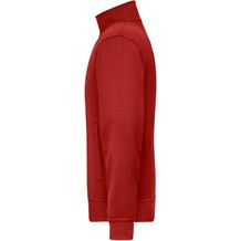 Workwear Sweat Jacket - Sweat-Jacke mit Stehkragen und Reißverschluss [Gr. 3XL] (rot / weinrot) (Art.-Nr. CA207782)