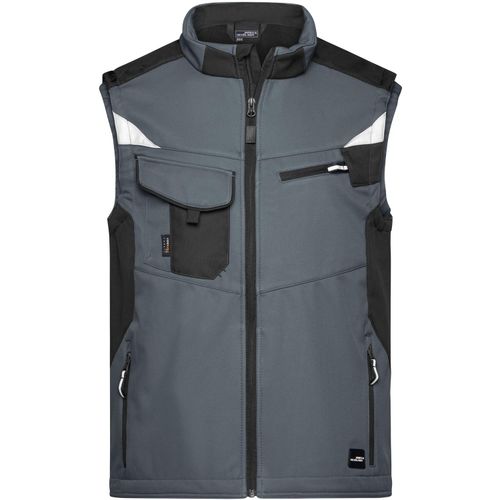 Workwear Softshell Vest - Professionelle Softshellweste mit hochwertiger Ausstattung [Gr. S] (Art.-Nr. CA207869) - Robustes, strapazierfähiges Softshellma...