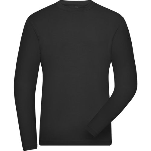 Men's BIO Stretch-Longsleeve Work - Langarm Shirt aus weichem Elastic-Single-Jersey [Gr. XXL] (Art.-Nr. CA209373) - Gekämmte, ringgesponnene BIO-Baumwolle,...