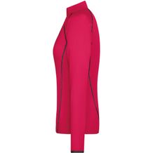 Ladies' Sports Shirt Longsleeve - Langarm Funktionsshirt für Fitness und Sport [Gr. M] (pink / grau / neon) (Art.-Nr. CA211119)