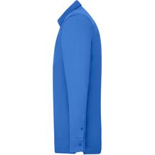 Men's Polo Long-Sleeved - Langarm Polo mit modischen Details [Gr. L] (blau / weiß) (Art.-Nr. CA211390)