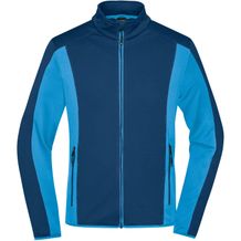 Men's Structure Fleece Jacket - Stretchfleecejacke im sportlichen Look [Gr. S] (navy/bright-blue) (Art.-Nr. CA211763)
