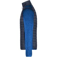 Men's Knitted Hybrid Jacket - Strickfleecejacke im stylischen Materialmix (royal-melange / anthracite-melange) (Art.-Nr. CA212161)