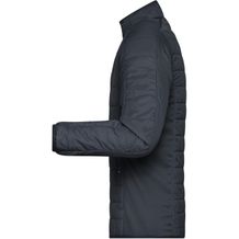 Men's Hybrid Jacket - Leicht wattierte Jacke im sportlichen Materialmix [Gr. L] (schwarz / grau) (Art.-Nr. CA212163)