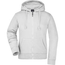 Ladies' Hooded Jacket - Kapuzenjacke aus formbeständiger Sweat-Qualität [Gr. S] (white) (Art.-Nr. CA213211)