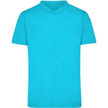 Men's Slub T-Shirt - Funktions T-Shirt für Freizeit und Sport [Gr. XL] (Turquoise) (Art.-Nr. CA213891)