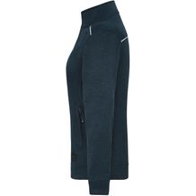 Ladies' Knitted Workwear Fleece Jacket - SOLID - - Pflegeleichte Strickfleece-Jacke [Gr. M] (blau) (Art.-Nr. CA214211)