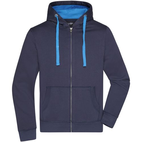 Men's Hooded Jacket - Premium Sweatjacke mit Bionic®-Finish [Gr. L] (Art.-Nr. CA214666) - Hochwertige Sweatqualität mit angeraute...