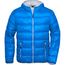 Men's Down Jacket - Ultraleichte Daunenjacke mit Kapuze in sportlichem Style [Gr. M] (blue/silver) (Art.-Nr. CA217932)
