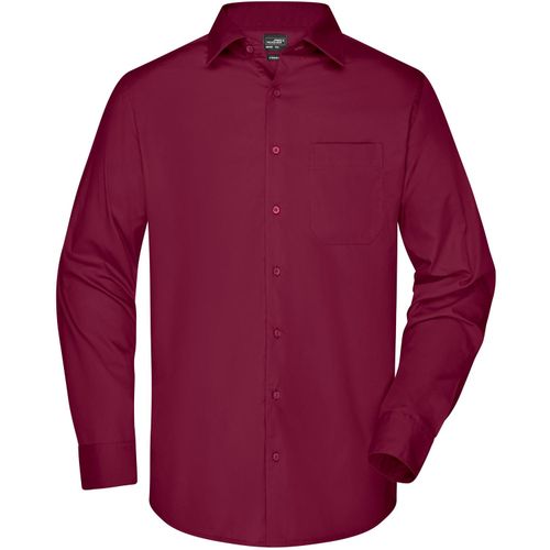 Men's Business Shirt Long-Sleeved - Klassisches Shirt aus strapazierfähigem Mischgewebe [Gr. 4XL] (Art.-Nr. CA218125) - Pflegeleichte Popeline-Qualität mi...