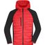 Men's Hybrid Jacket - Sportliche Jacke mit Kapuze im attraktiven Materialmix [Gr. L] (red/black) (Art.-Nr. CA218798)