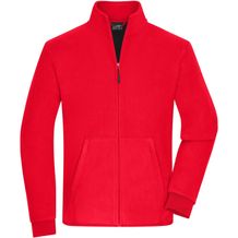 Men's Bonded Fleece Jacket - Fleecejacke mit kontrastfarbiger Innenseite [Gr. L] (red/black) (Art.-Nr. CA220536)