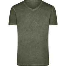 Men's Gipsy T-Shirt - Trendiges T-Shirt mit V-Ausschnitt [Gr. 3XL] (dusty-olive) (Art.-Nr. CA220729)