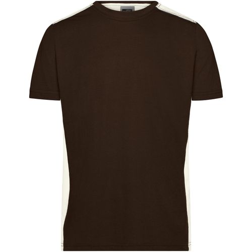 Men's Workwear T-Shirt - Strapazierfähiges und pflegeleichtes T-Shirt mit Kontrasteinsätzen [Gr. XXL] (Art.-Nr. CA222594) - Materialmix aus Baumwolle und Polyester...