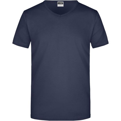 Men's Slim Fit V-T - Figurbetontes V-Neck-T-Shirt [Gr. XXL] (Art.-Nr. CA222840) - Einlaufvorbehandelter Single Jersey
Gek...