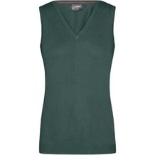 Ladies' V-Neck Pullunder - Klassischer Baumwoll-Pullunder [Gr. L] (forest-green) (Art.-Nr. CA224359)