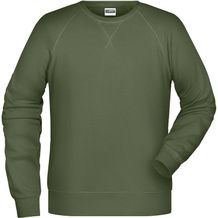 Men's Sweat - Klassisches Sweatshirt mit Raglanärmeln [Gr. 3XL] (olive) (Art.-Nr. CA224643)