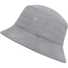 Fisherman Piping Hat - Trendiger Hut aus weicher Baumwolle [Gr. S/M] (pink / grau) (Art.-Nr. CA225483)