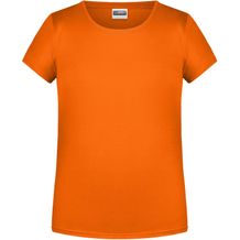 Girls' Basic-T - T-Shirt für Kinder in klassischer Form [Gr. M] (orange) (Art.-Nr. CA226494)