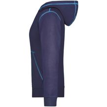 Ladies' Lifestyle Hoody - Kapuzensweat mit modischen Kontrastnähten [Gr. L] (blau) (Art.-Nr. CA226790)