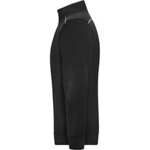 Workwear Half-Zip Sweat - SOLID - - Sweatshirt mit Stehkragen, Reißverschluss und Kontrastpaspel [Gr. XL] (schwarz) (Art.-Nr. CA227241)